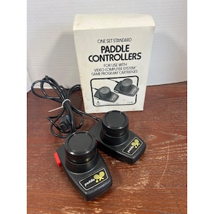 Atari CX30 Paddle Controllers Set For Video Computer System Game Program Cartridges