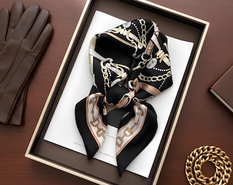 Luxury Silk Square Scarf for Women | 70x70cm Elegant Head & Neck Accessory | Premium Fashion Gift for Her