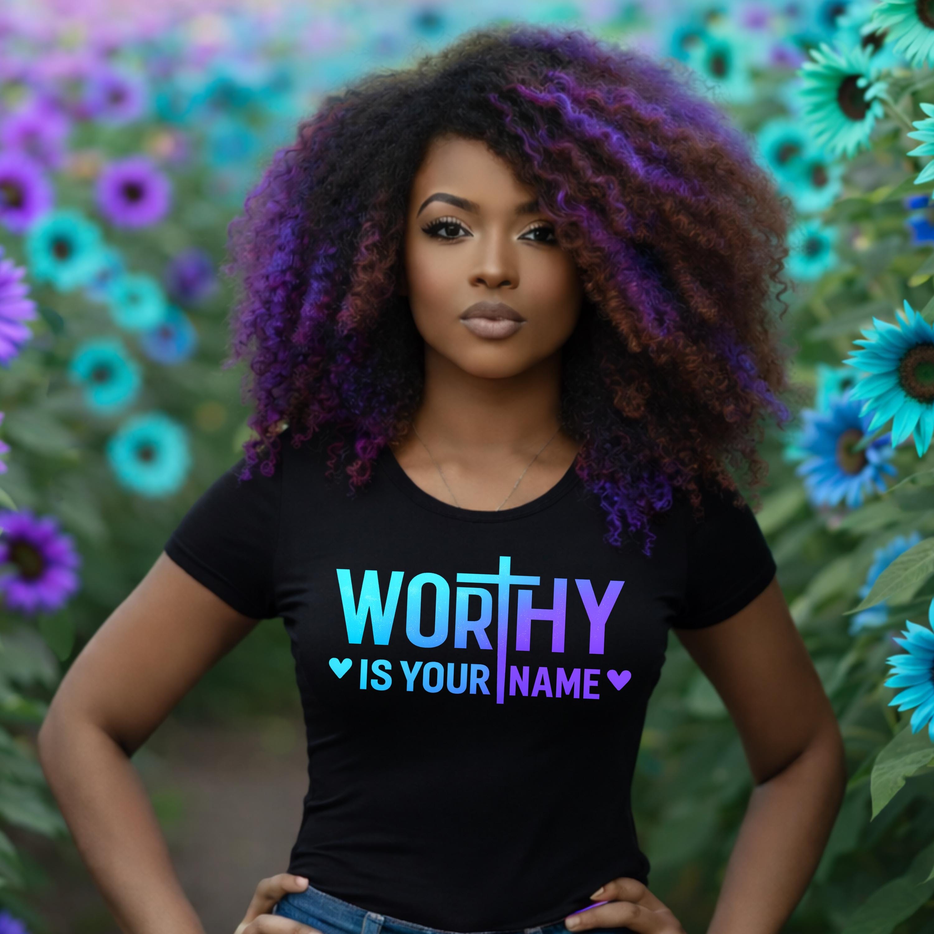 Worthy is Your Name PNG | Christian Praise Cross Design (digital ...