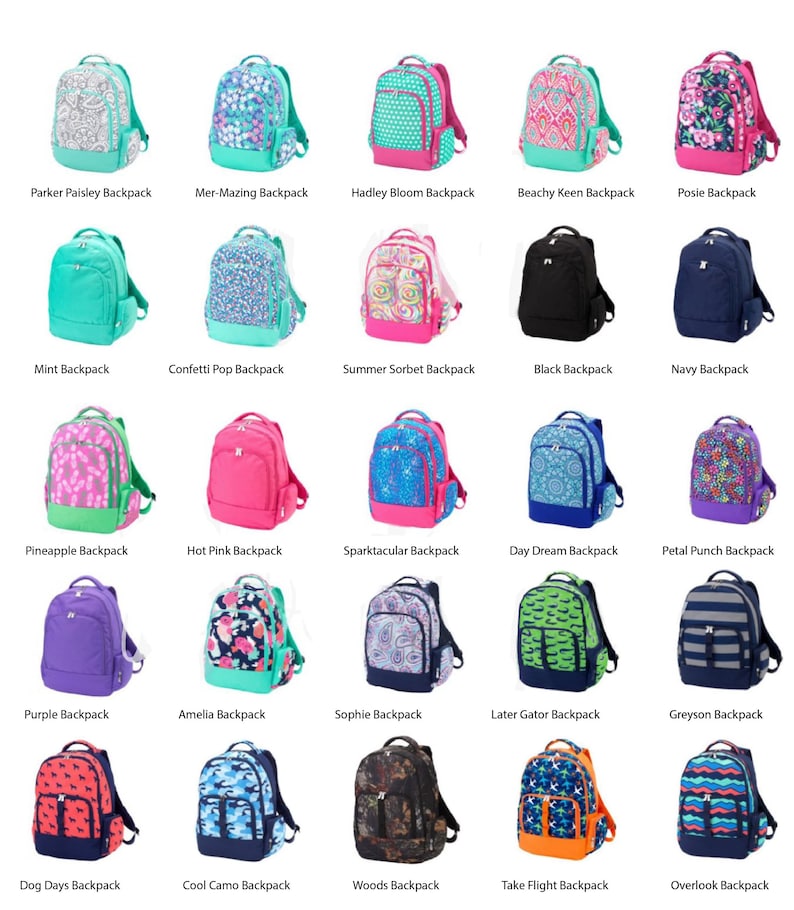 backpacks and matching lunch boxes