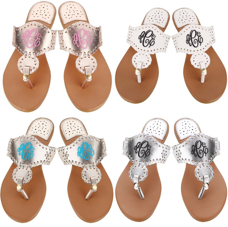monogrammable sandals
