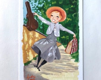 Julie Andrews - Confidence! - Sound of Music - 4 x 6 inches - Fine Art Print