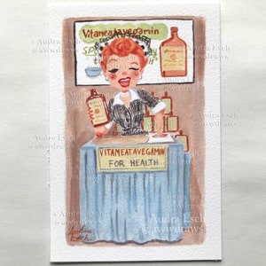 I Love Lucy - Vitameatavegamin - 4 x 6 inches - Fine Art Print