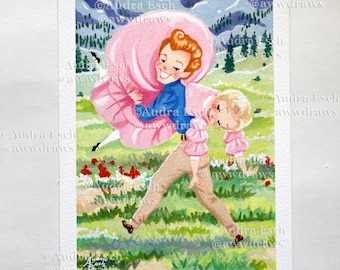 Seven Brides for Seven Brothers - Gideon Grabbed Alice - 5 x 7 inch Fine Art Print