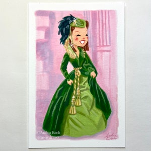 Scarlett O&#39;Hara - Curtain dress - 4 x 6 inch Fine Art Print