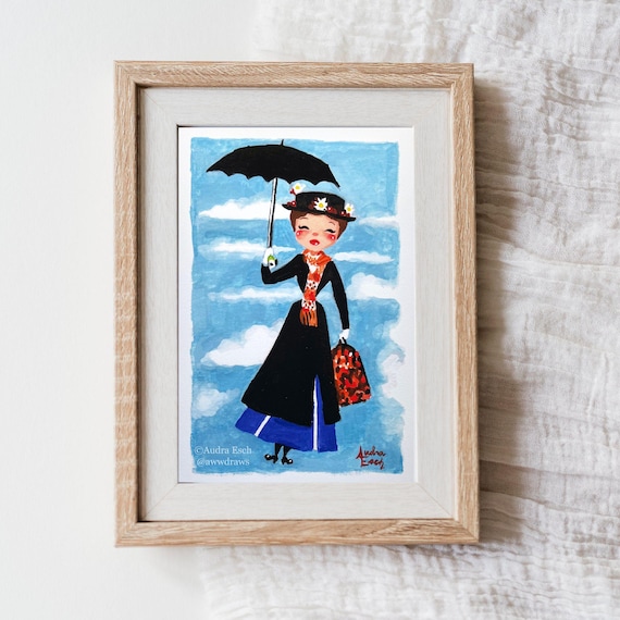 Mary Poppins Rat 3連アート 額装 Mary Poppins Flying Nanny Fine Art Print – (4x6 Inch) - Etsy