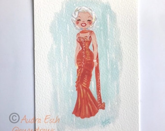 open lace back dress Marilyn Monroe Orange Dress Gentlemen Prefer Blondes Costume  LausenCrafts