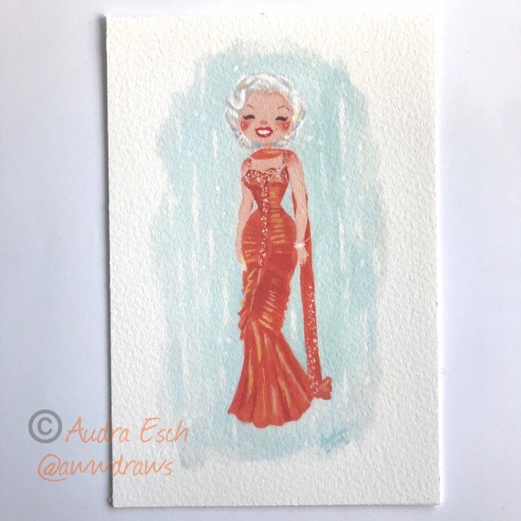 marilyn monroe orange dress