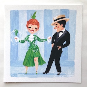 I Love Lucy - Chick Chicky Boom - 6 x 6 inch Funny Song and Dance Comedy TV Fine Art Print