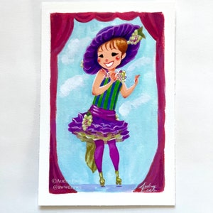 Barbra Streisand as Fanny Brice in her stylish Roller Skates from Funny Girl - 4 x 6 inch Fine Art Print