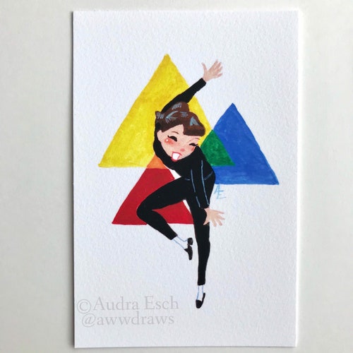 Audrey Bohemian Dance 3 Funny Face 4 X 6 Inches Fine Etsy
