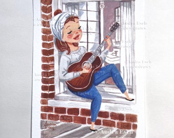 Audrey Hepburn - Moon River - Breakfast at Tiffany’s - 4 x 6 inches - Fine Art Print