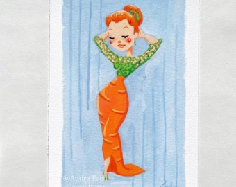 Carrot Evening Gown - 4 x 6 inches - Fine Art Print