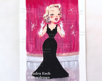 Rosemary Clooney Fine Art Print – 'White Christmas, Love You Didn't Do Right by Me' (4x6 inch)