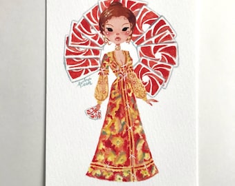 Solitaire - James Bond Girl - 4 x 6 inches - Fine Art Print