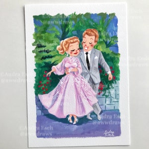 De beste dingen gebeuren terwijl je danst - witte kerst - 5 x 7 inch klassieke kerstfilm muzikale kunstafdruk