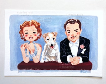 The Thin Man Fine Art Print – Myrna Loy & William Powell - 4x6 inch