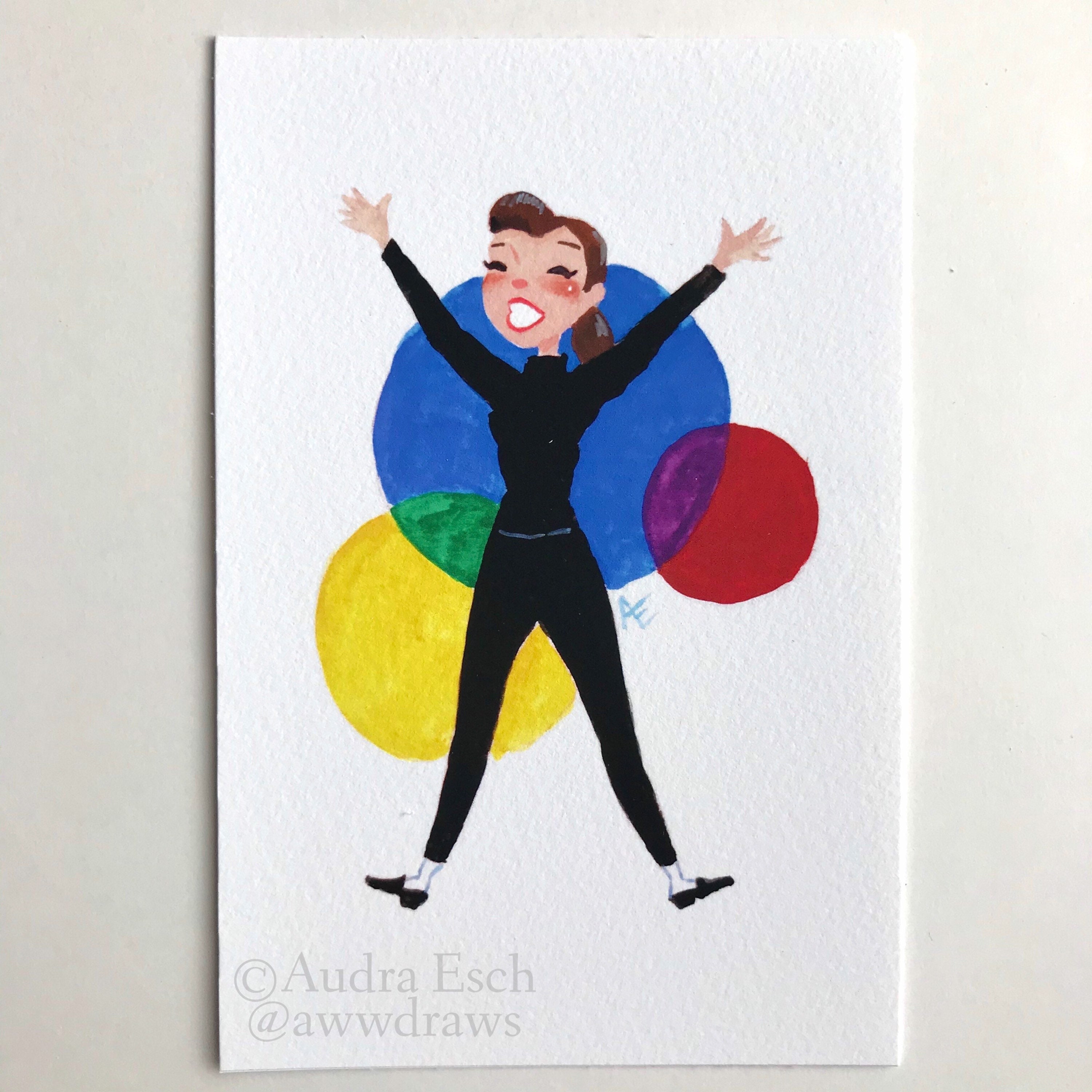 Audrey Hepburn Fine Art Print – Funny Face Bohemian Dance With
