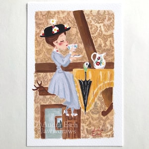 Mary Poppins - Love to Laugh - 4 x 6 pulgadas - Fine Art Print