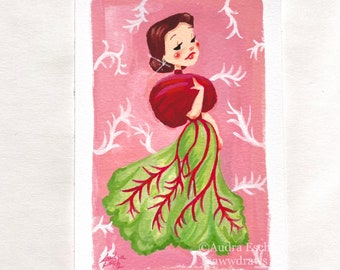 Beet Evening Gown - 4 x 6 inches - Fine Art Print