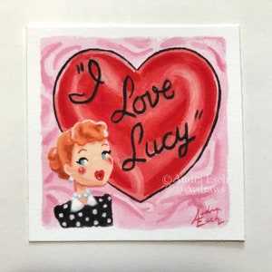 I love Lucy - Logo - 3 x 3 inches - Fine Art Print