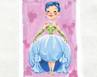 Blueberry Ball Gown - 4 x 6 inches - Fine Art Print