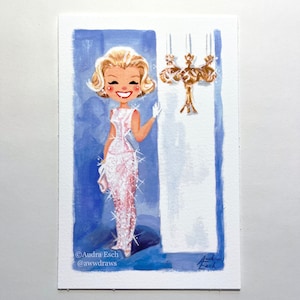 Doris Day - Sparkle Oscar-jurk - 4 x 6 inch - Fine Art Print