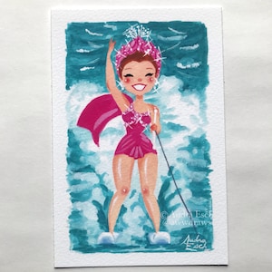 Esther Williams Sci d&#39;acqua senza sforzo da Facile ad Amore - Stampa artistica 4 x 6 pollici