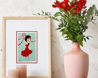 Rizzo 'grease' Fine Art Print  Stockard Channing, Red Prom Dress (4x6  Inch) - Etsy Norway
