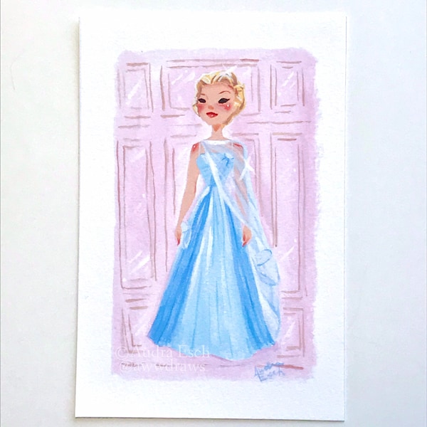 Grace Blue Dress - To Catch a Thief - 4 x 6 inches - Fine Art Print