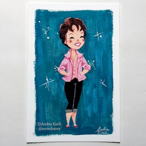 Stockard Channing as Rizzo in her Pink Lady Jacket - Grease Movie Tribute 4 x 6 inch Fine Art Print