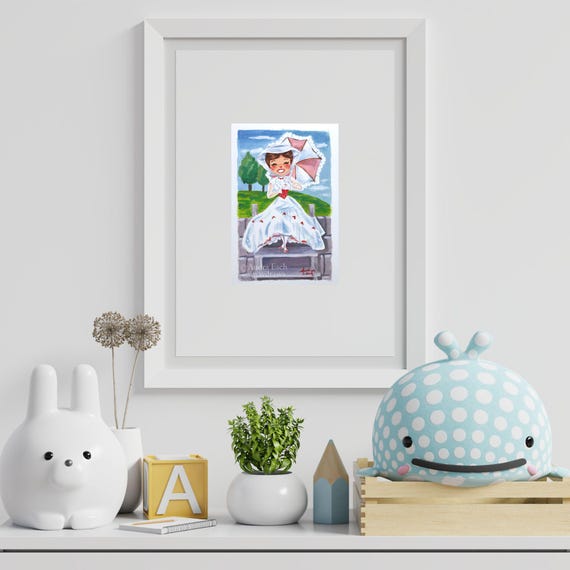 Mary Poppins Singing Jolly Holiday - 4 X 6 Inch Fine Art Print - Etsy