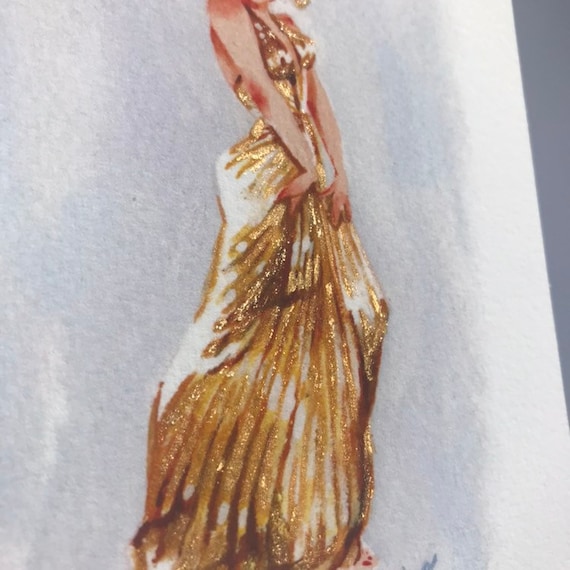 Marilyn Monroe Fine Art Print  Gold Lam Dress, Hand Embellished, 4x6 Inch  - Etsy