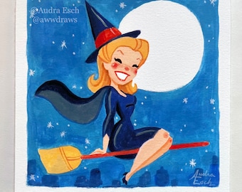 Elizabeth Montgomery - Bewitched - 5 x 5 inches - Fine Art Print