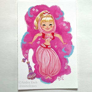 Barbara Eden - I Dream of Jeannie - Fuori dalla bottiglia - Stampa artistica 4 x 6 pollici