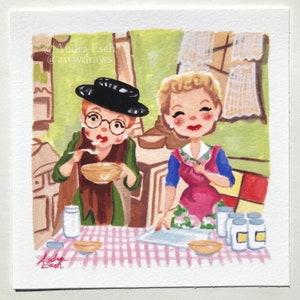 I Love Lucy - Martha&#39;s Salad Dressing Funny TV Commercial - 5 x 5 inch Fine Art Print