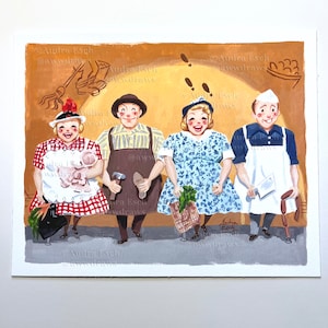 White Christmas Movie Fine Art Print, 'Gee, I Wish I Was Back in the Army' Singing Quartet (8x10 inch)