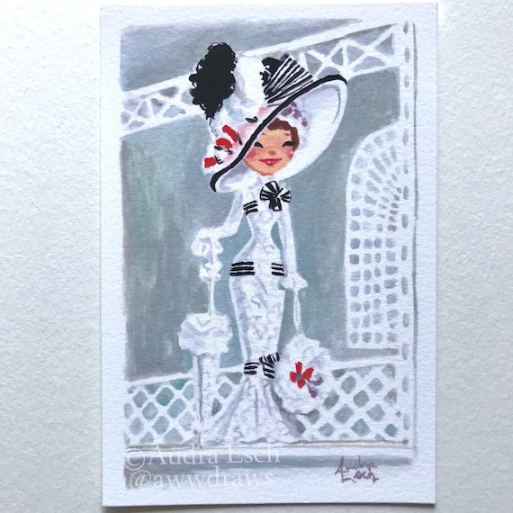 Audrey Hepburn My Fair Lady Fine Art Print - Black & White Dress (4x6 Inch)  - Etsy Canada