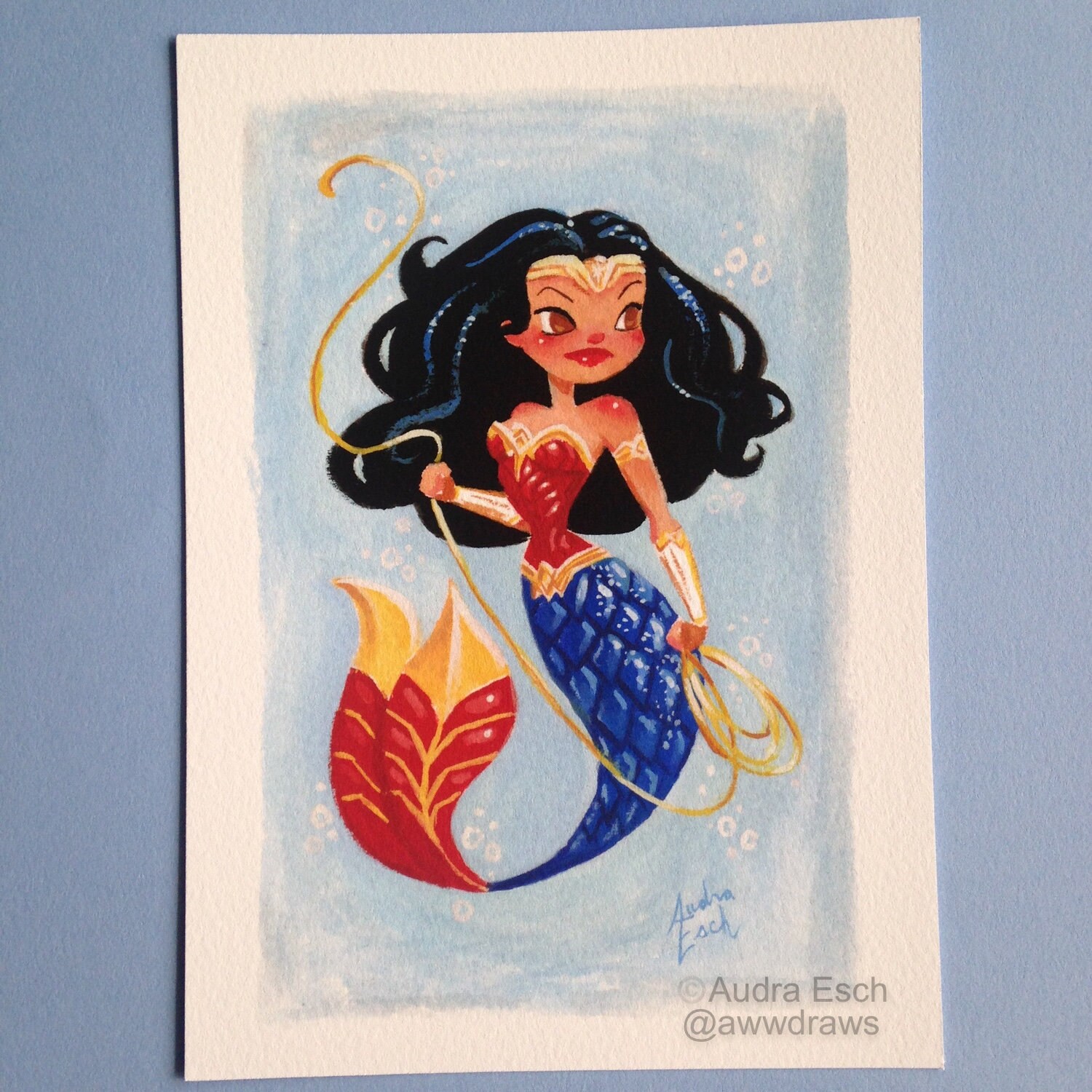 Wonder Woman Mermaid Gal Gadot Version Fine Art Print Etsy Wonder Woman Mermaid Gal Gadot Version Fine Art Print Etsy