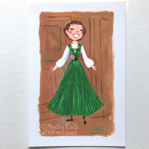 Audrey Hepburn - Green Dress - My Fair Lady - 4 x 6 inches - Fine Art Print