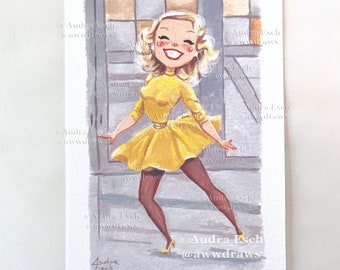 white christmas yellow dress dance Judy Yellow Dress White Christmas