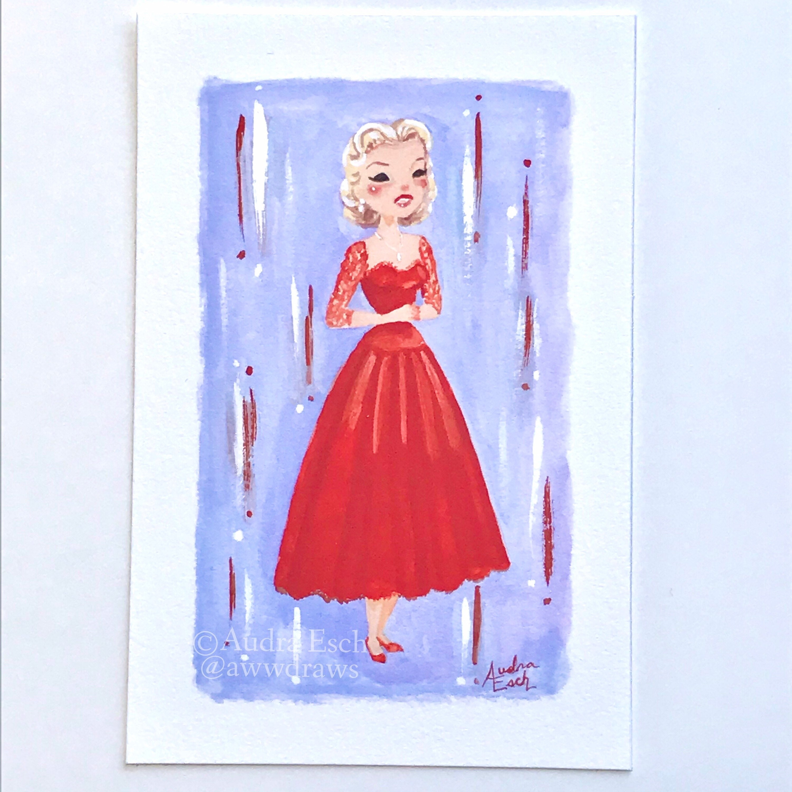 grace kelly red dress Grace Kelly Fine Art Print – Red Dress, Dial M for Murder (4x6 Inch)