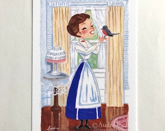 Mary Poppins - Spoonful of Sugar  - 4 x 6 inches - Fine Art Print