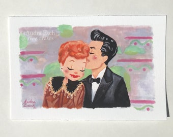 I Love Lucy - Lucy Tells Ricky - 4 x 6 inch Fine Art Print