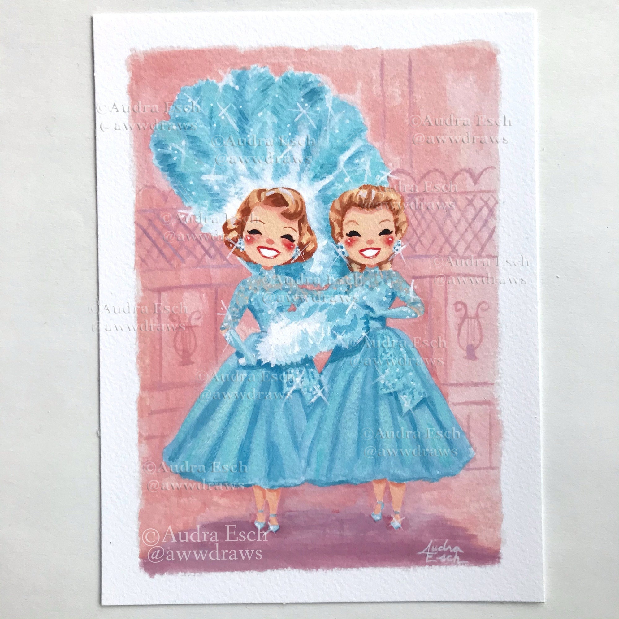 white christmas dresses White Christmas Sisters Judy and Betty Haynes Blue Dress – LausenCrafts main image 0