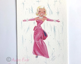 Marilyn Monroe Fine Art Print  Gentlemen Prefer Blondes, Sparkly Orange  Dress (4x6 Inch) - Etsy