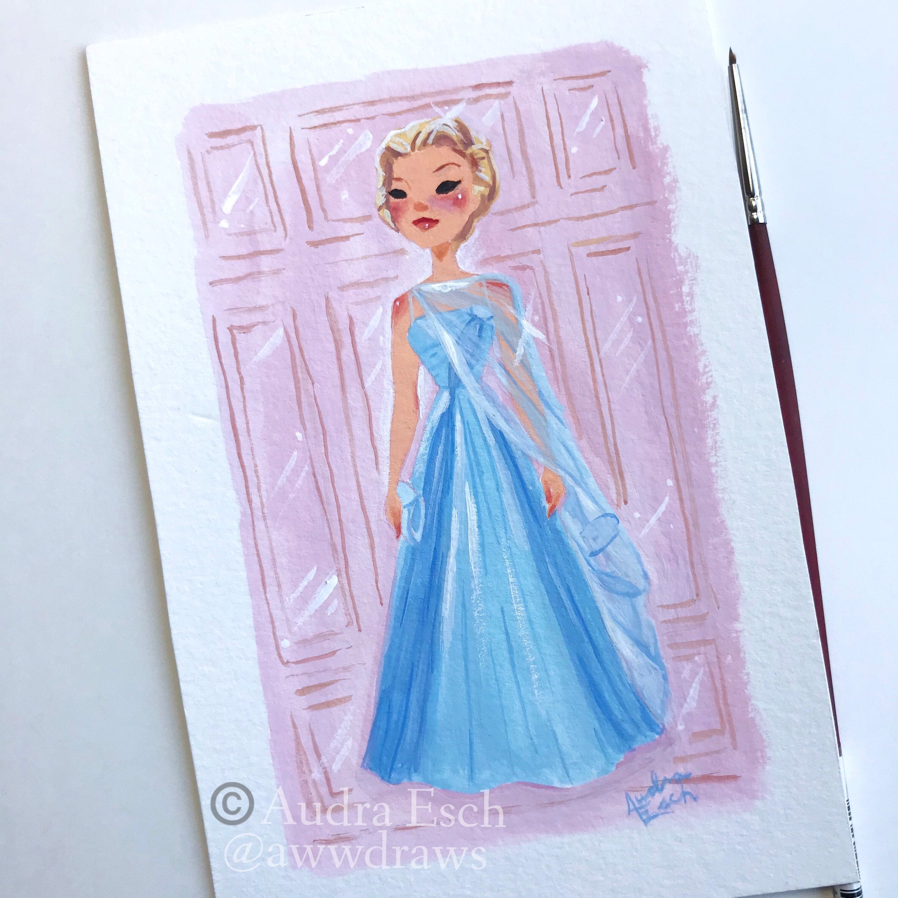 grace kelly blue dress to catch a thief