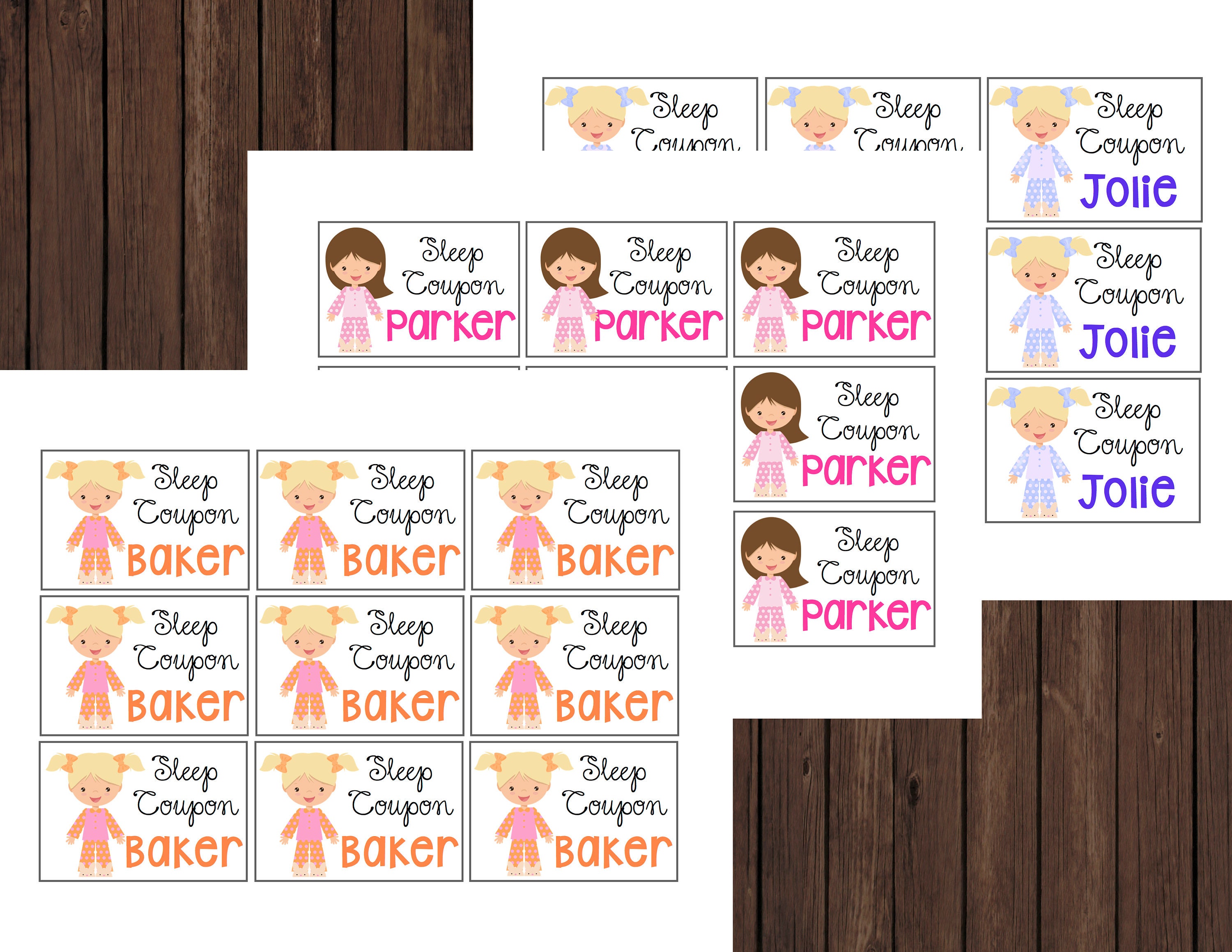 Sleep Coupon Customizable with your child's name boy Etsy