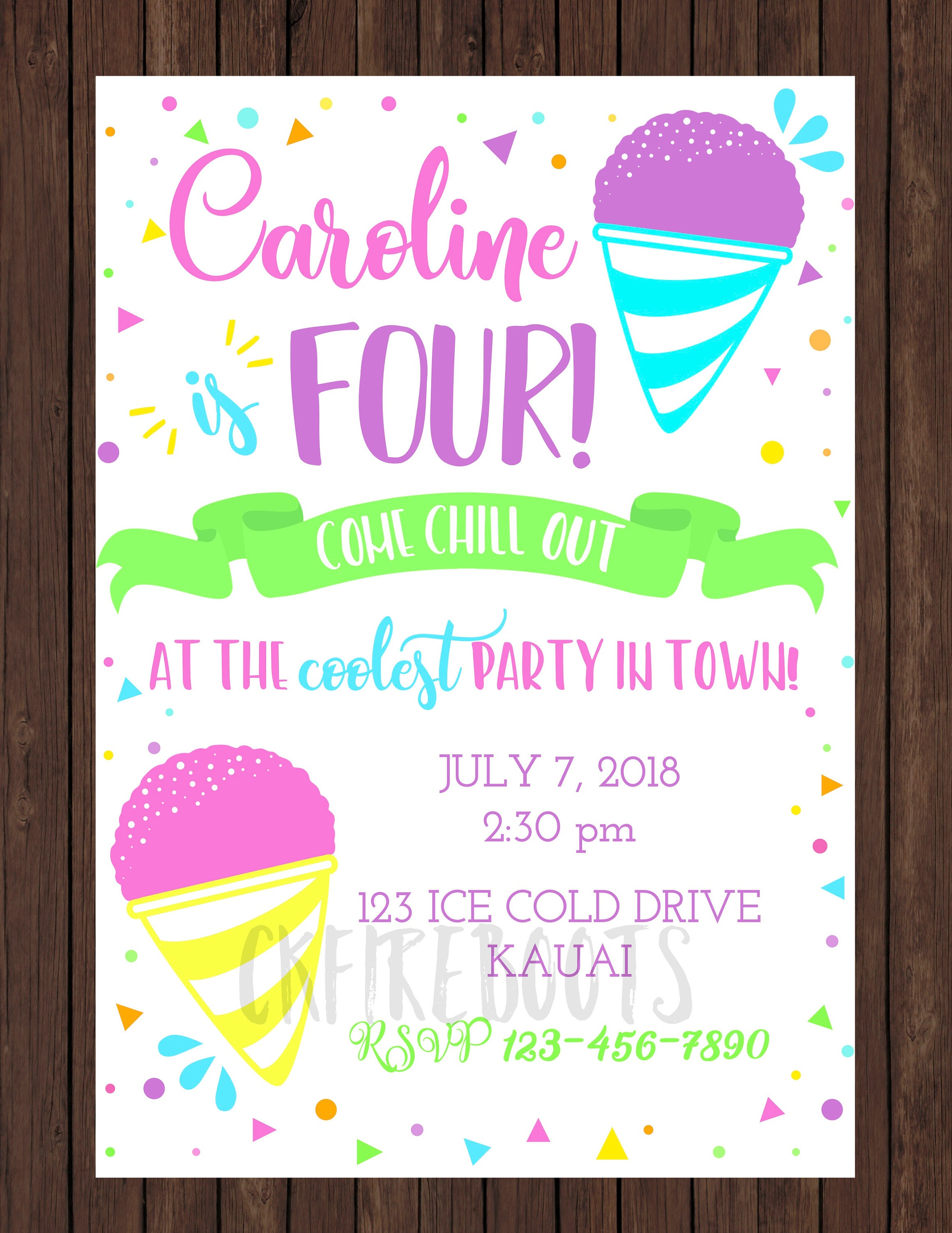 Snow Cone Birthday | Etsy
