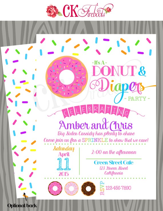 donuts and diapers invitation